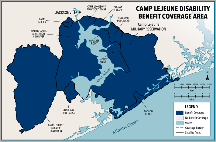 Camp Lejeune Disability Benefit Coverage Area