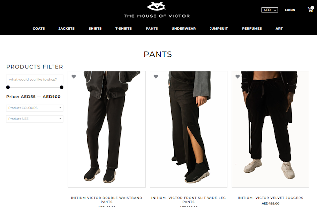 The Victor Closet Pants Page Screenshot
