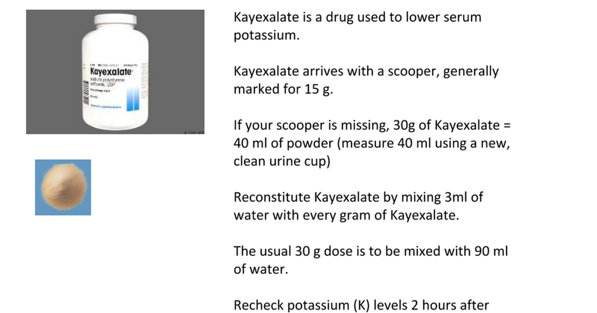 kayexalate english Google Slides