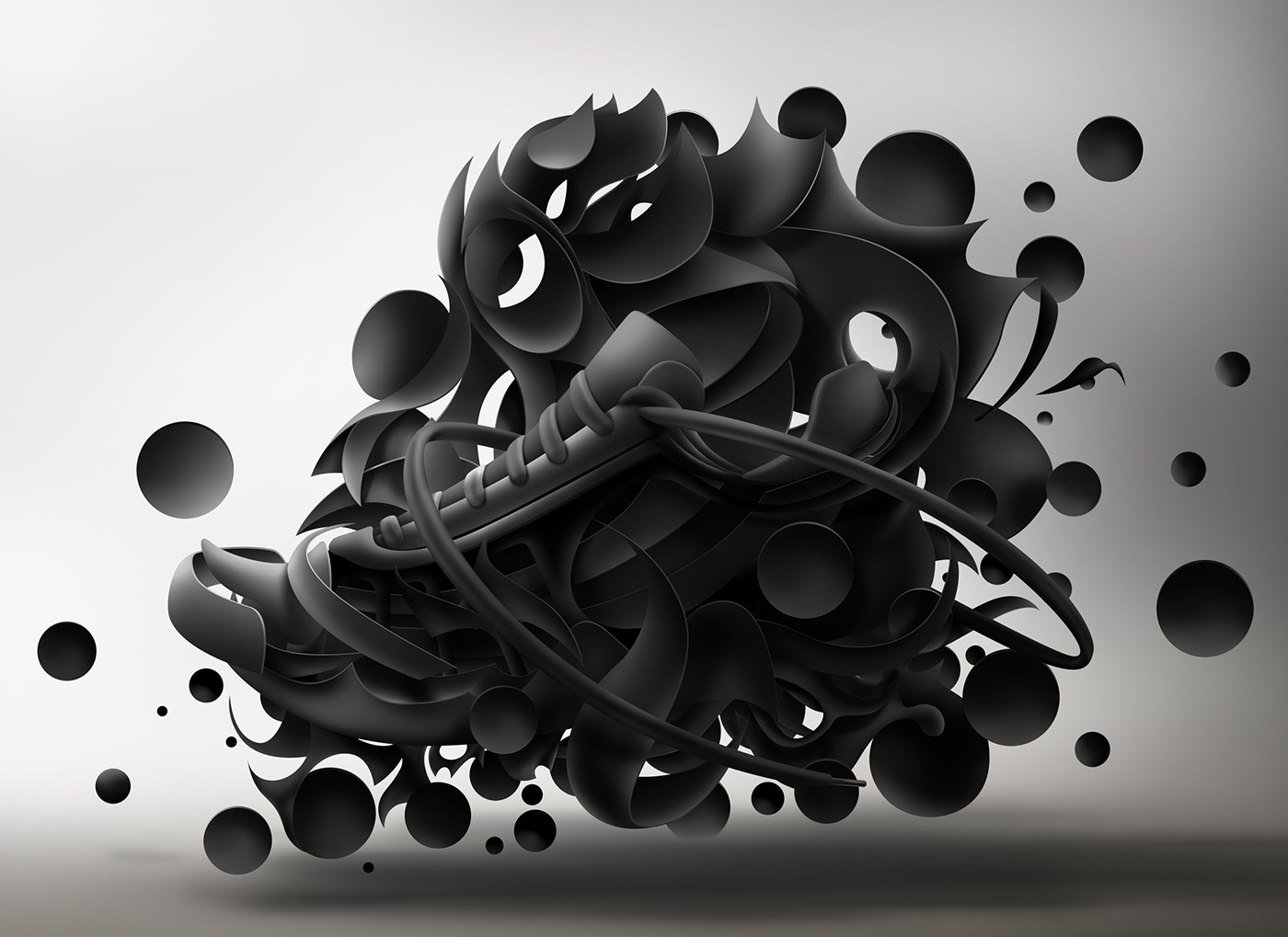 Illustration of abstract sneakers by Marcelo Schultz