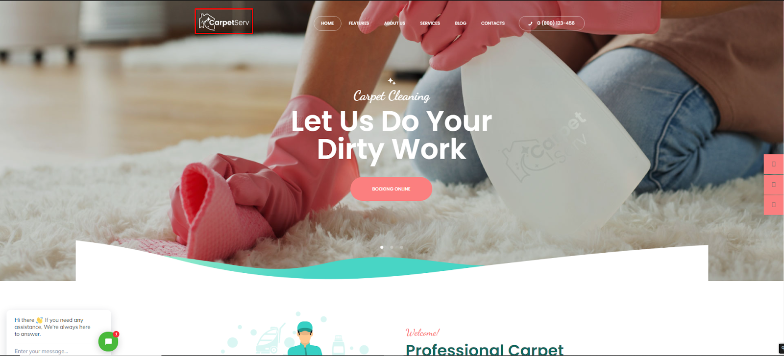 CarpetServ - Housekeeping, Janitorial and Cleaning Company WordPress theme