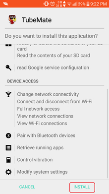 Install apk tubemate