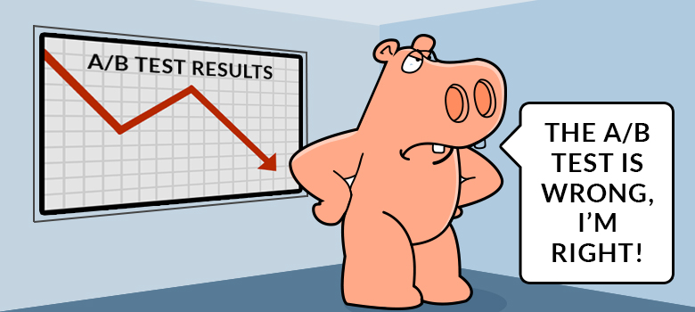 Face aux résultats d'un AB test, réaction typique d'un décideur Hippos