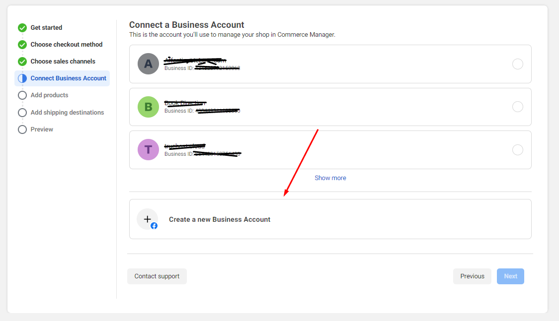 Step 4: Connect a Business account