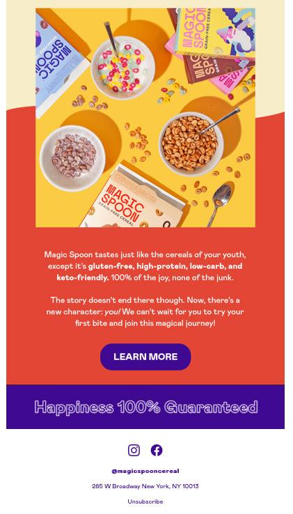 Magic Spoon Founder Email 2