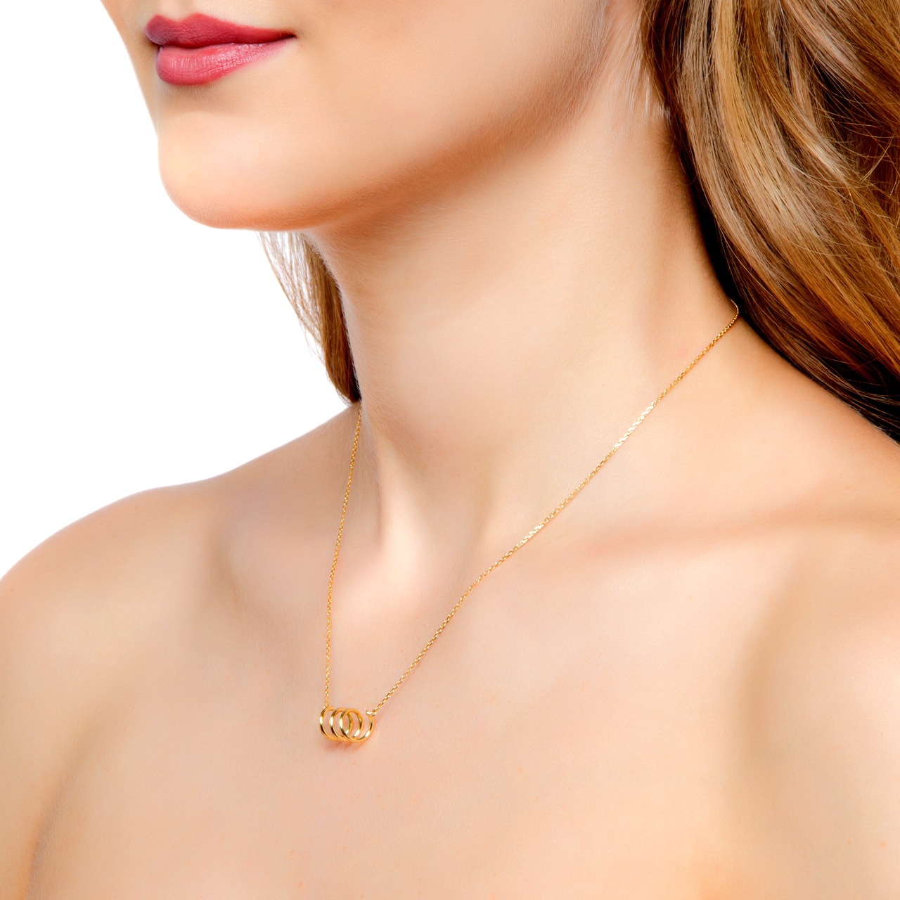 colar de ouro colar espiral