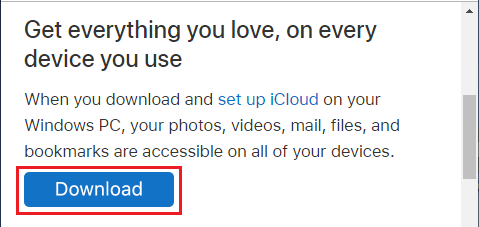 Télécharger iCloud pour PC
