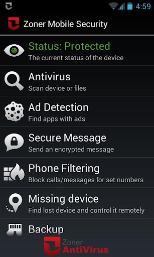 Update Zoner Mobile Security apk Free Download
