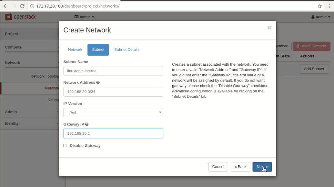 Openstack Queens neutron configuration in single node openstack, create external and internal network in openstack queens, openstack queens, openstack cloud, neutron, nova, network configuration using dashboard, router configuration in openstack, openstack default policy