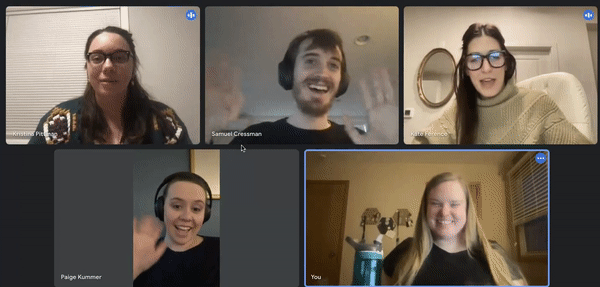 gif of remote team meeting for zoom happy hour