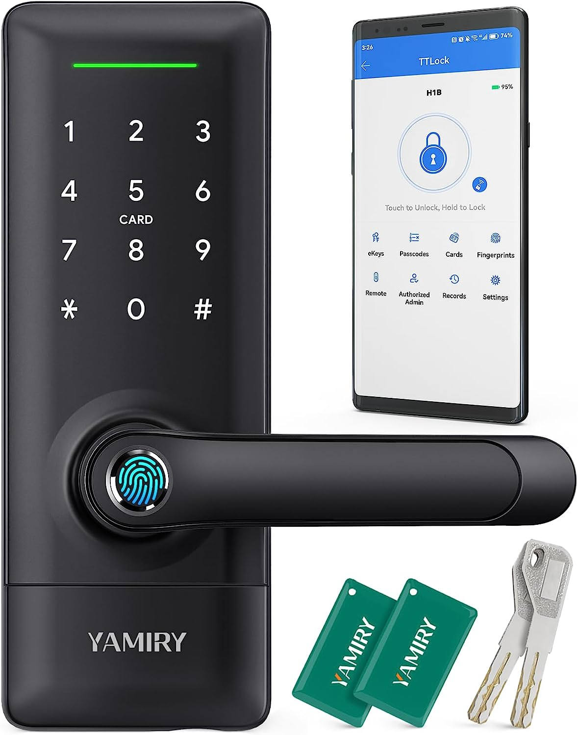 screenshot of Yamiry lock interface