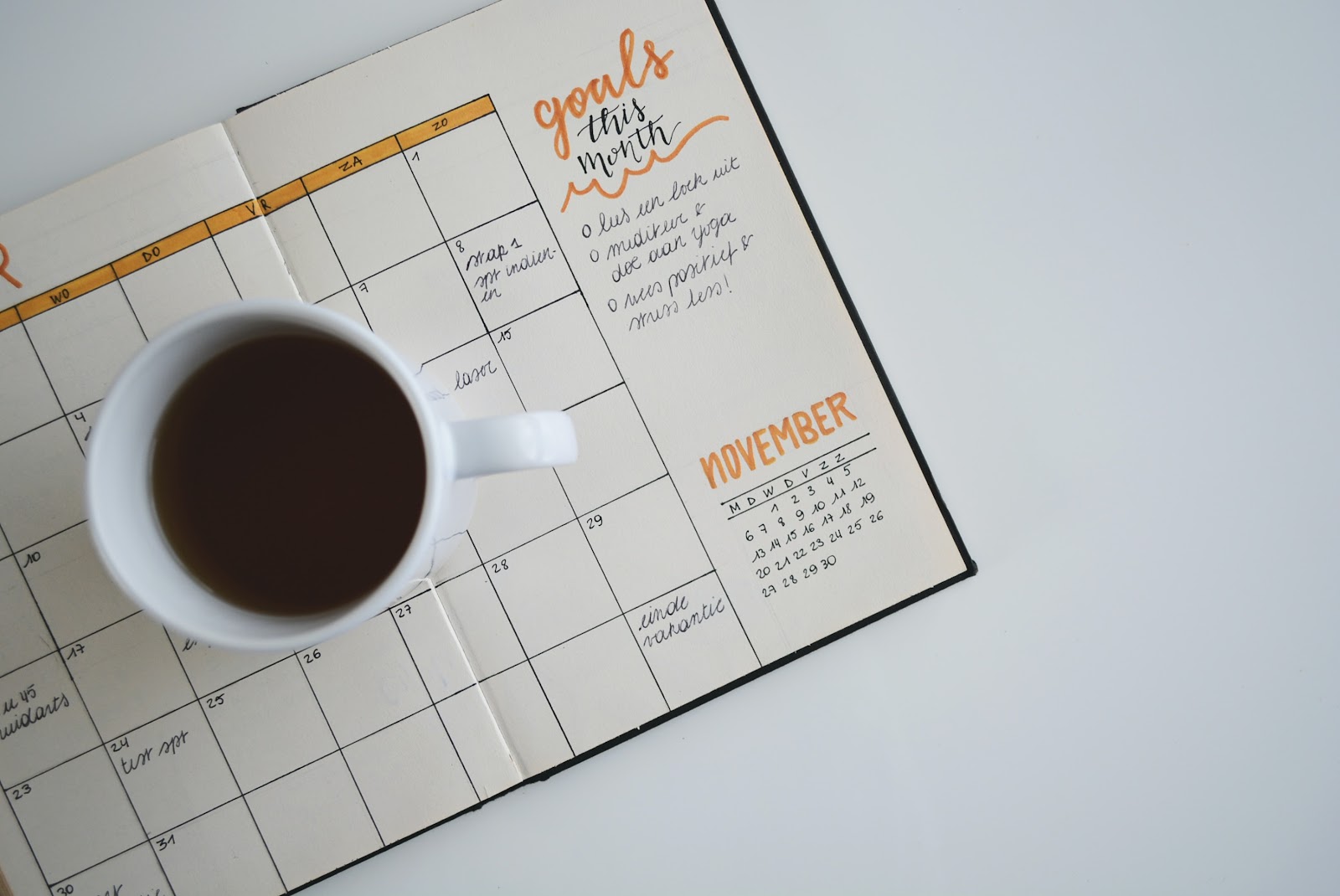 map your habits
schedule
planner