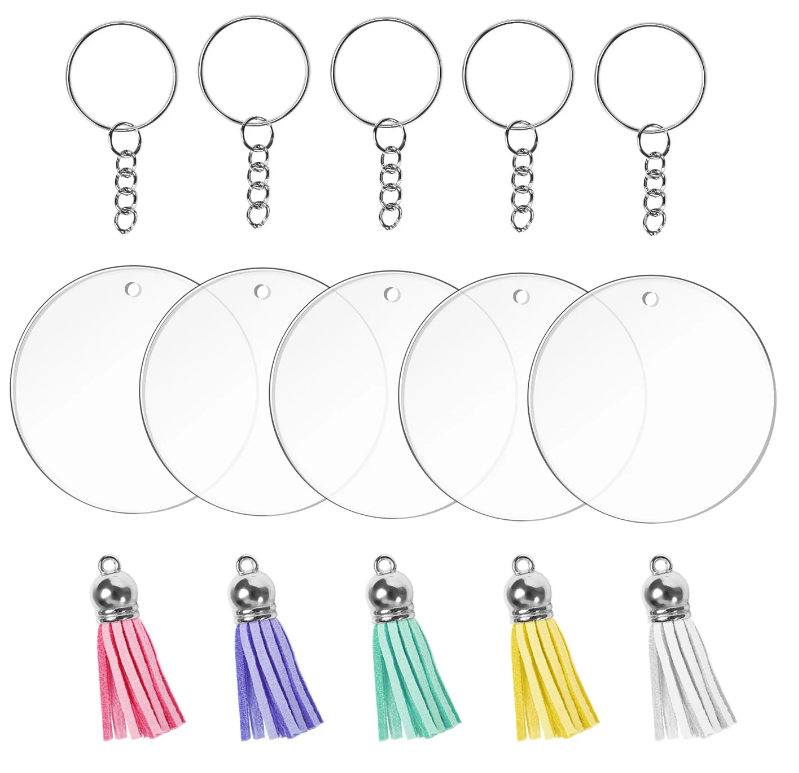 Round Acrylic Keychain Blanks from TeckWrap Craft