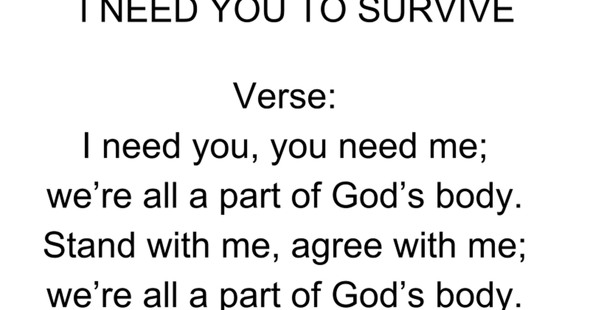 I Need You To Survive Google Slides