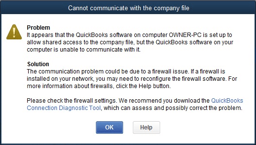 How To Fix Error: Cannot communicate with the company file due to firewall