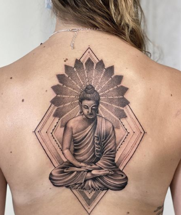 Dotted Buddha Tattoo