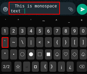 monospace text