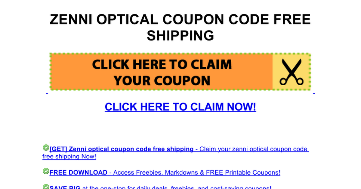 zenni optical coupon code free shipping Google Docs