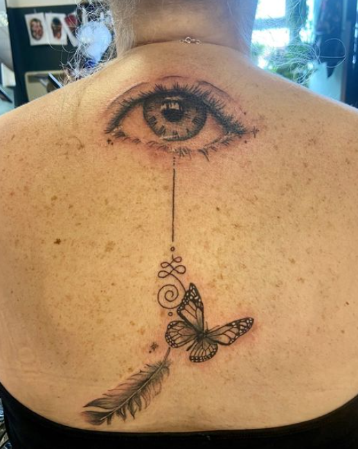 Eye Spine Tattoos For Women