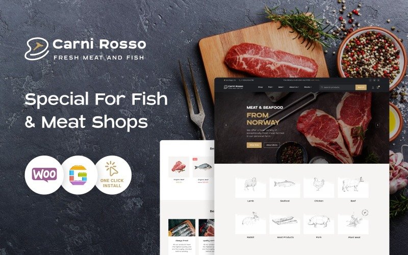 Fastest WooCommerce themes - Carni Rosso