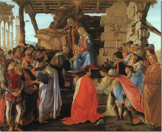 Botticelli “Adoração dos magos” óleo sobre tela  111x134  Galleria degli Uffizi    Florença (Itália)