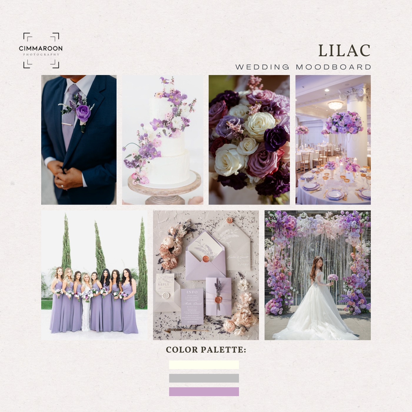 Lilac pastel wedding motif 2023