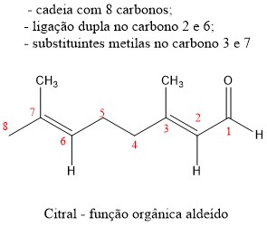 molécula de citral 
