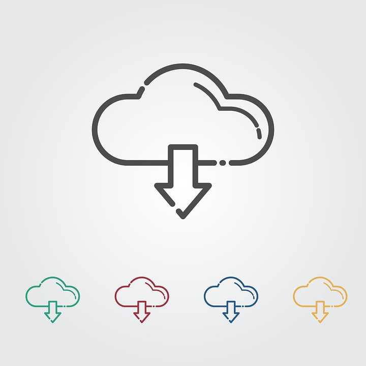 download aus der cloud, icon