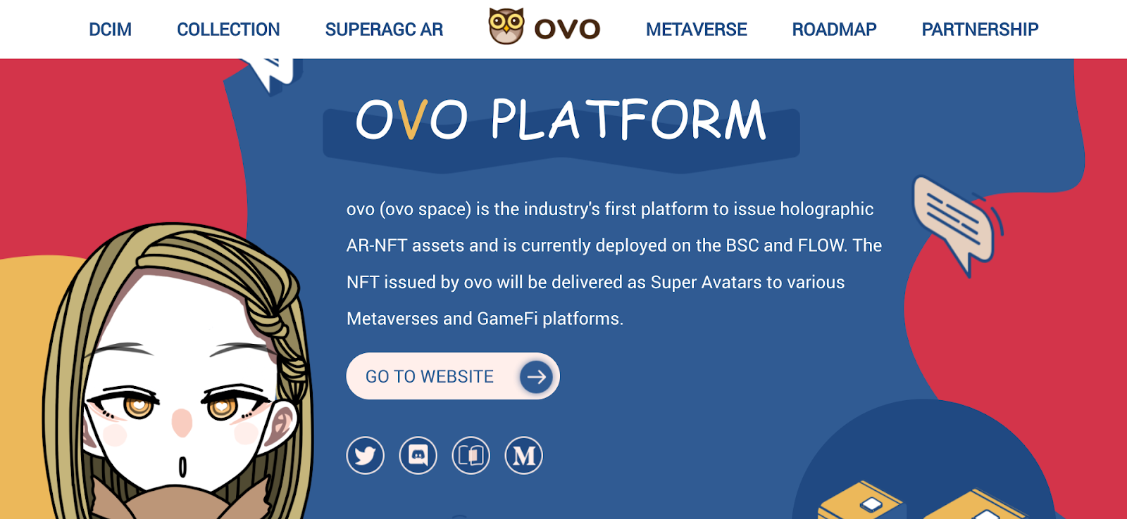 OVOの公式サイト画像