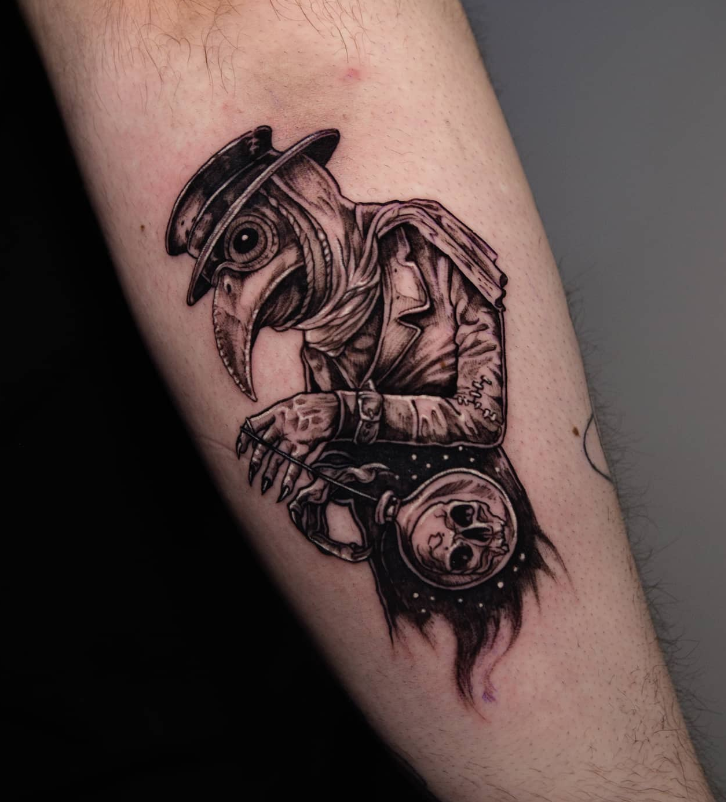 Tattoo of Rumble Plague Doctor