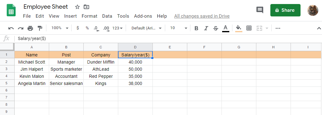 embed Google Sheets data table to your website