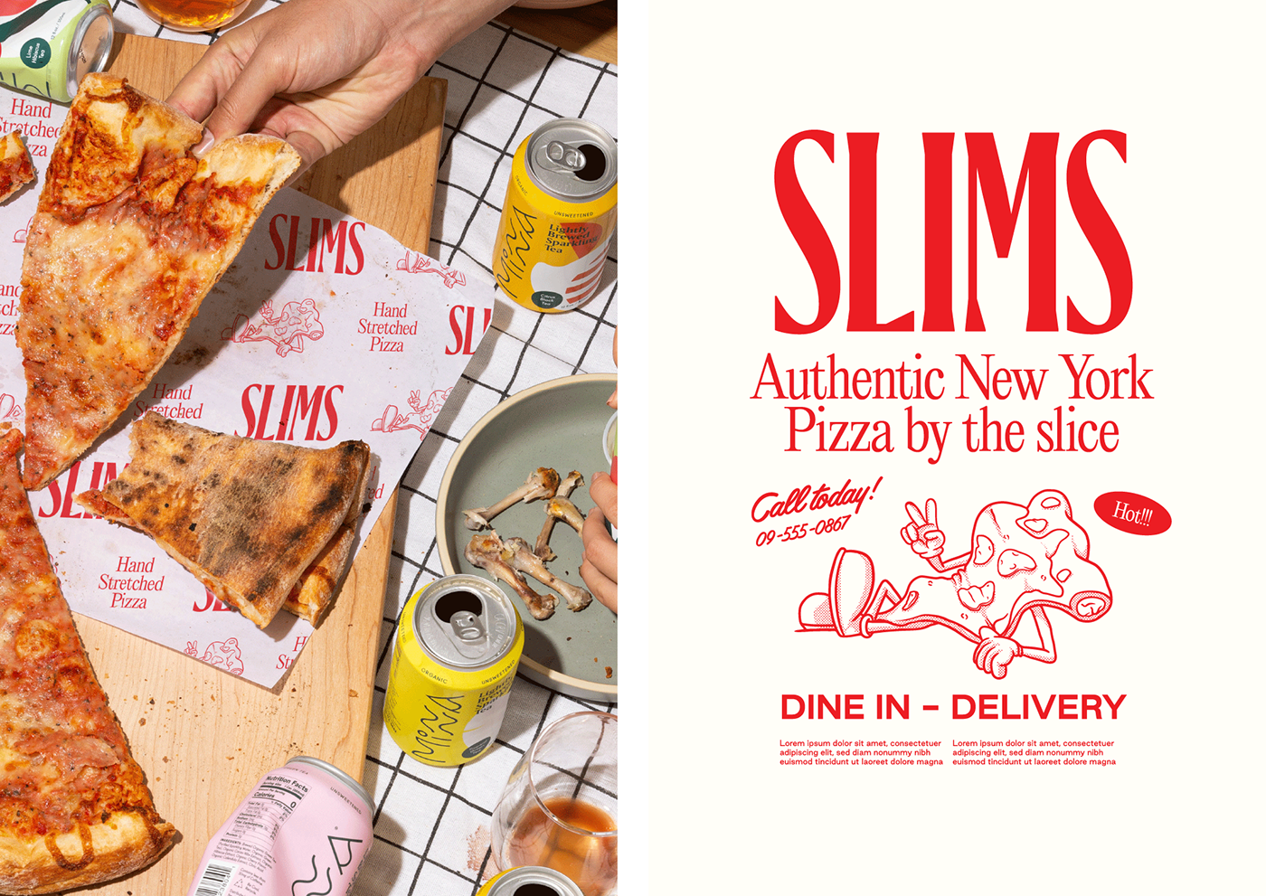 brand identity branding  identity ILLUSTRATION  logo menu Pizza restaurant typography   visual identity