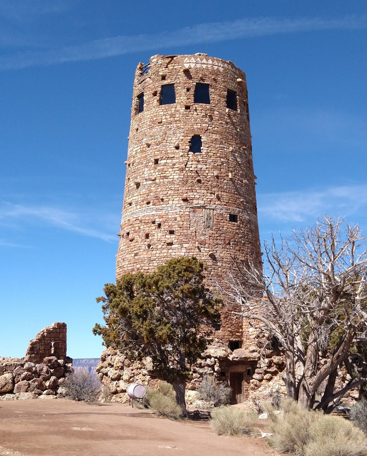 Desert View Watchtower on a clear sky