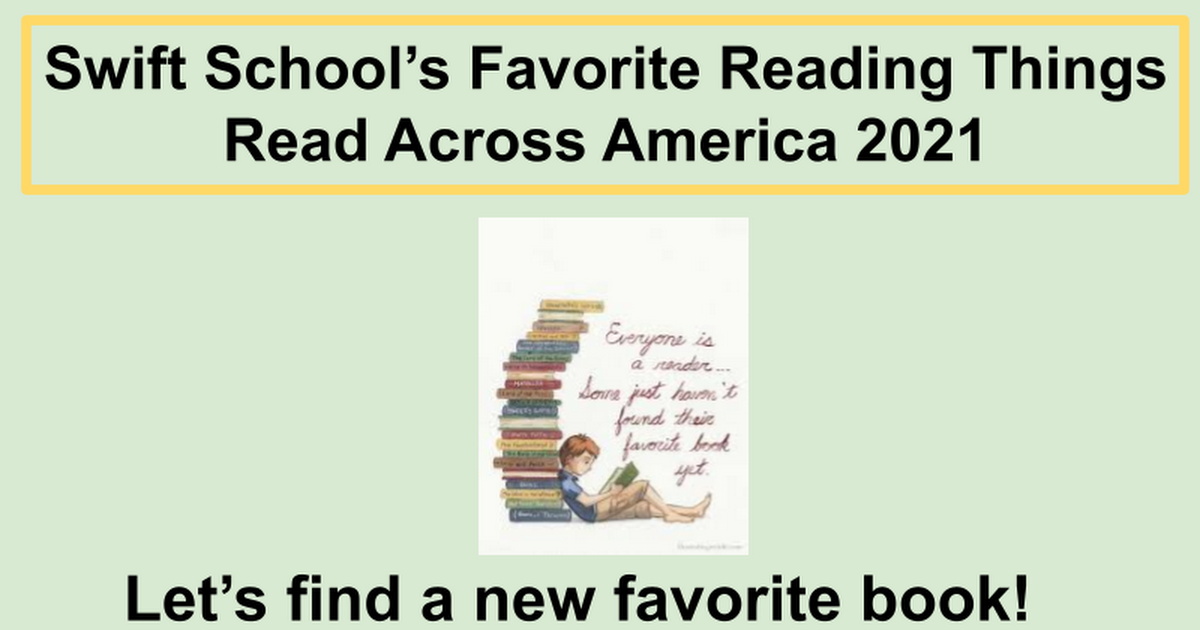 Read Across America 2021 School-wide Presentation