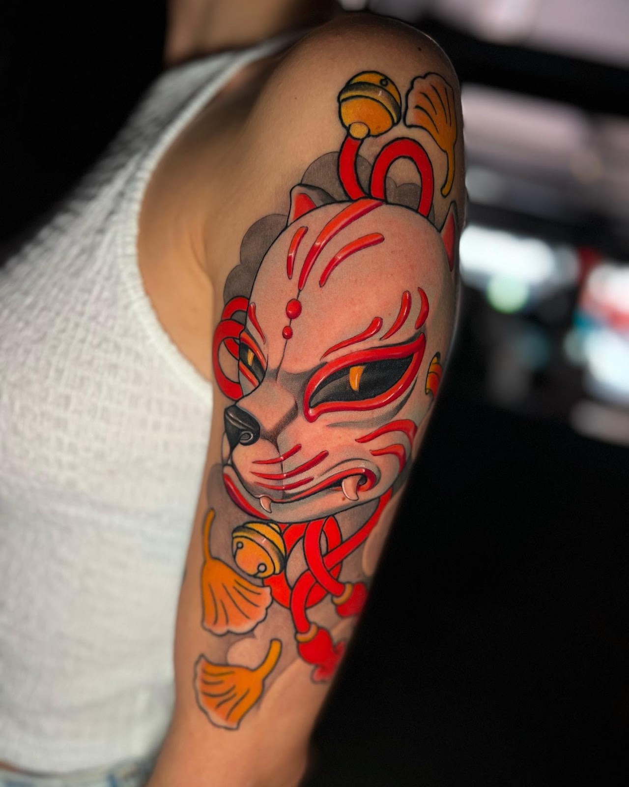 Kitsune mask Classy Shoulder Tattoos Female