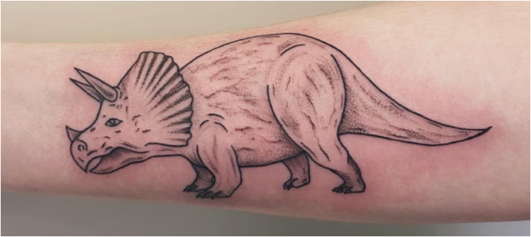 Oregon Triceratops Tattoo