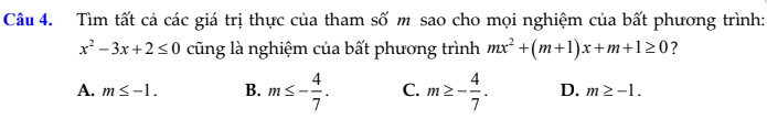 Ví dụ 2 vận dụng cao hàm số - biện luận phương trình, bất phương trình 