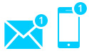 Emails and SMS are best suited for notifications