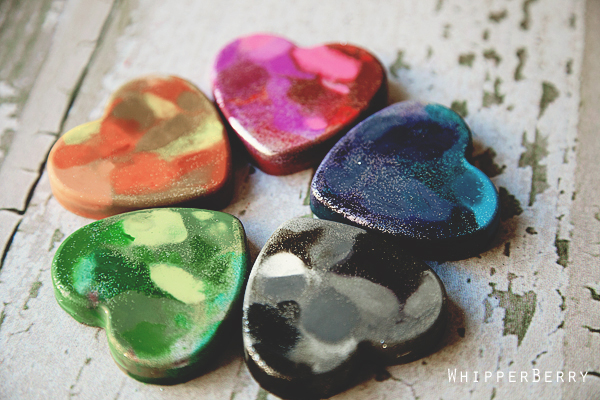 crayon hearts, easy DIY Valentine’s Day gifts