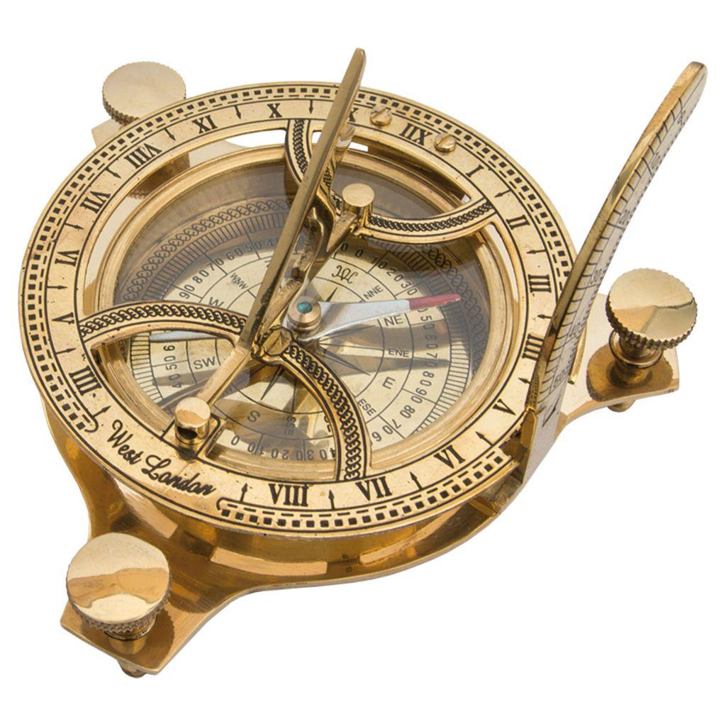 Brass Sundial Compass Gift Set - Batela Giftware