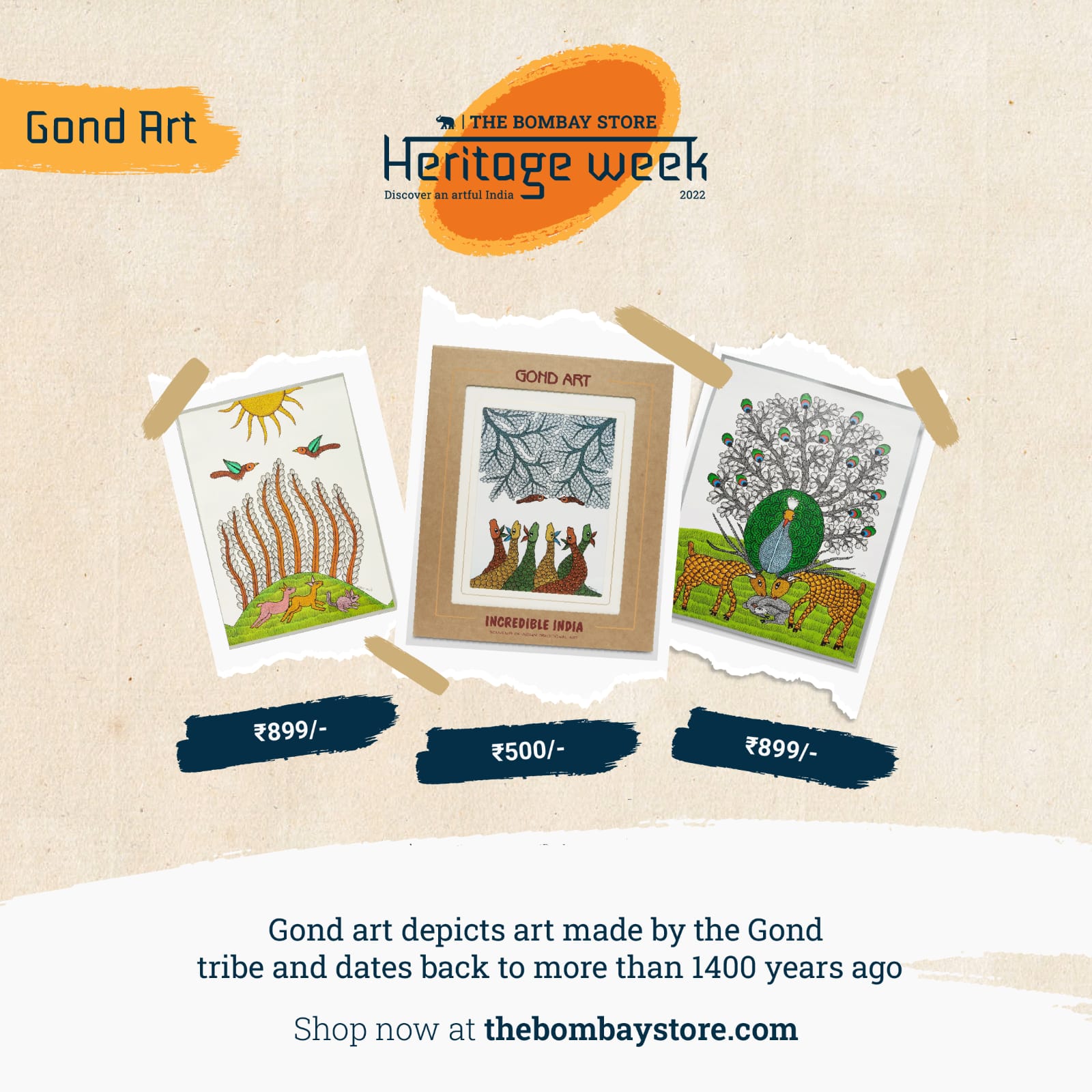 Gond Art in the products of The Bombay Store