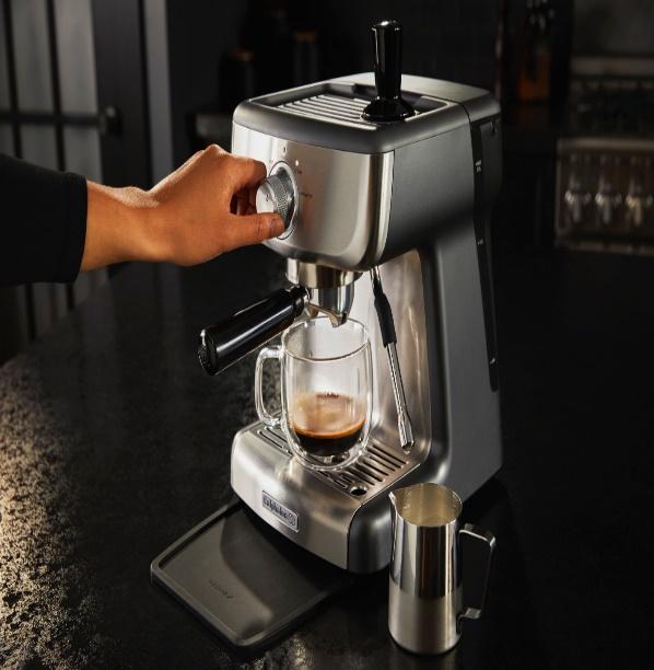 Calphalon Temp IQ Espresso Machine With Steam Wand Stainless Steel 2090382  - Best Buy