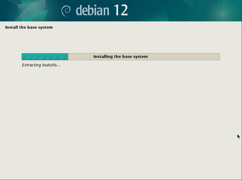 debian installing base system