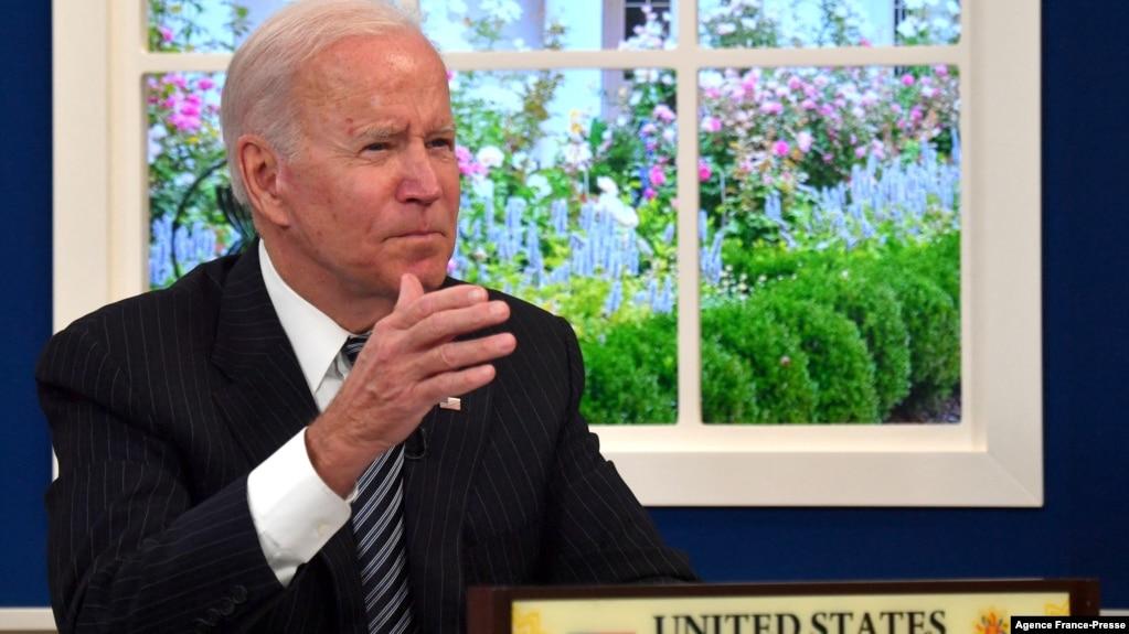 拜登总统在白宫通过视频参加美国与东盟峰会。(2021年10月26日)