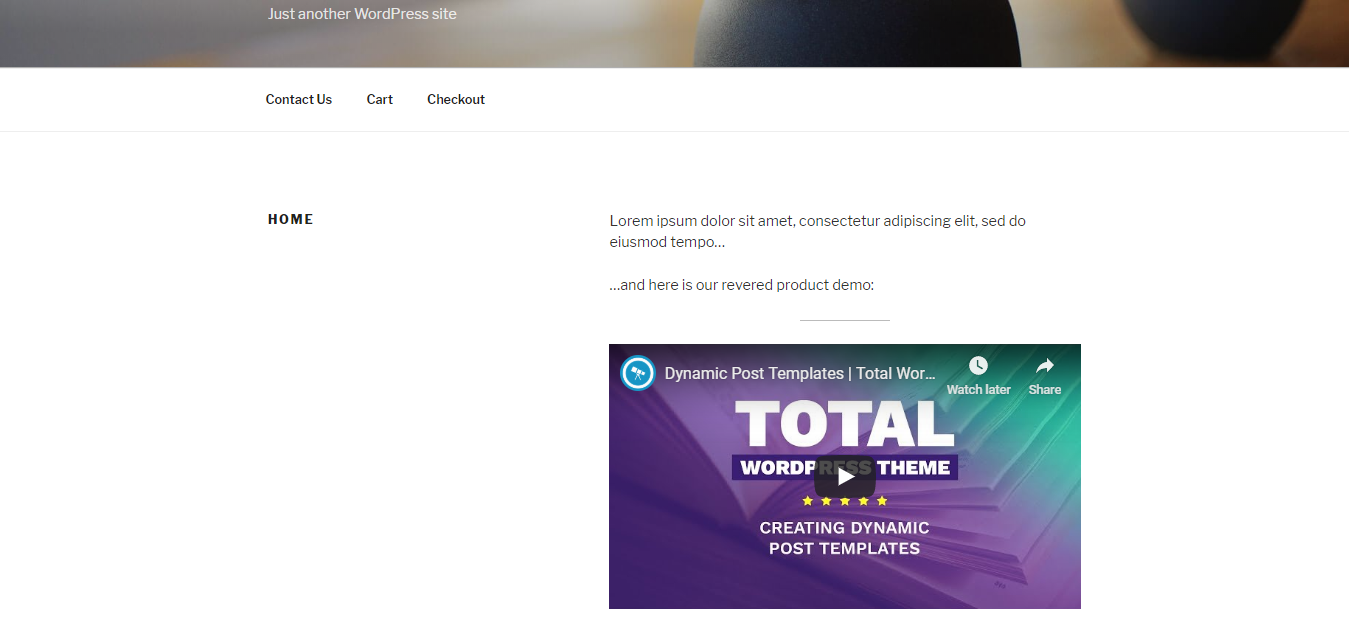 adicionar vídeo ao wordpress