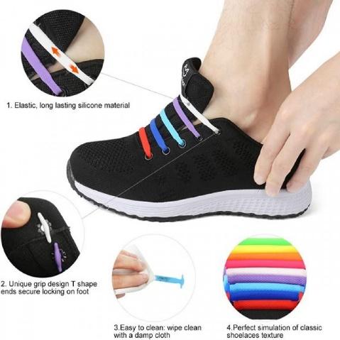 Whole Bulk Cost-Effective Soft Silicone Tieless Shoe Laces