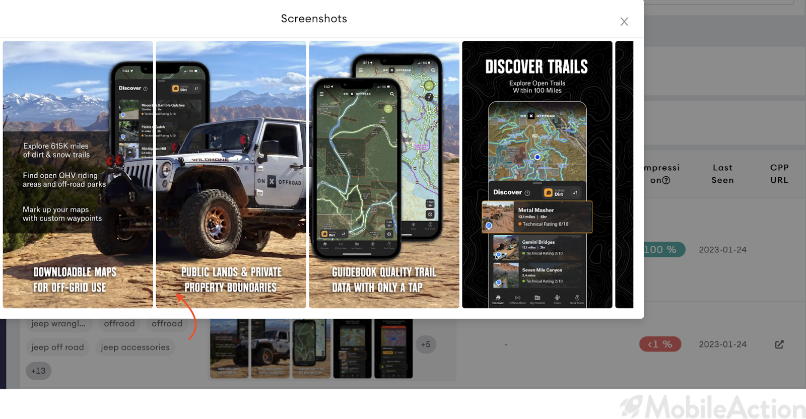 custom product pages onX Offroad