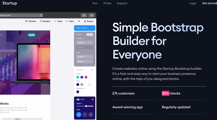 Startup by DesignModo simple bootstrap builder for everyone promotional page