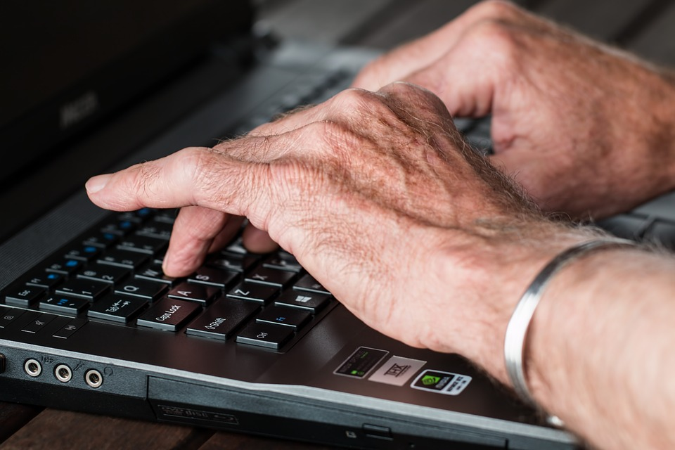 typing on the keyboard