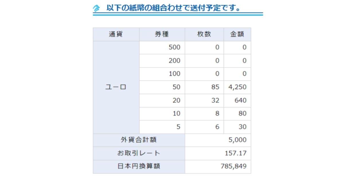 外貨両替マネーバンク画面10